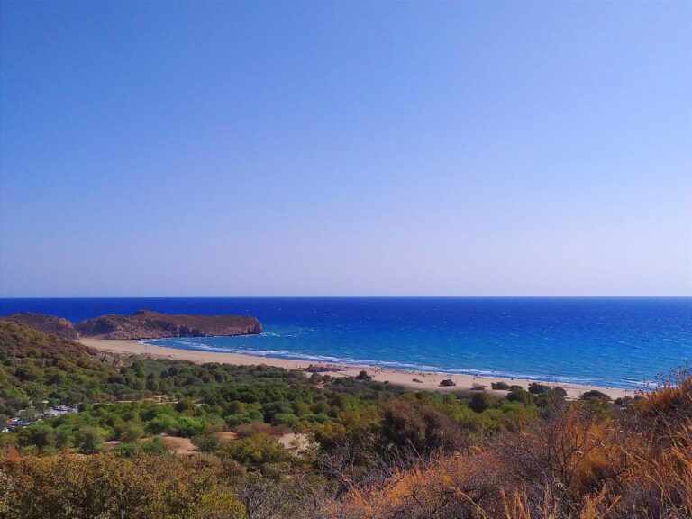 View of Patara Beach from the nearby ruins