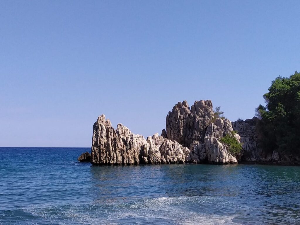 Rocky formations at Olympos Beach
