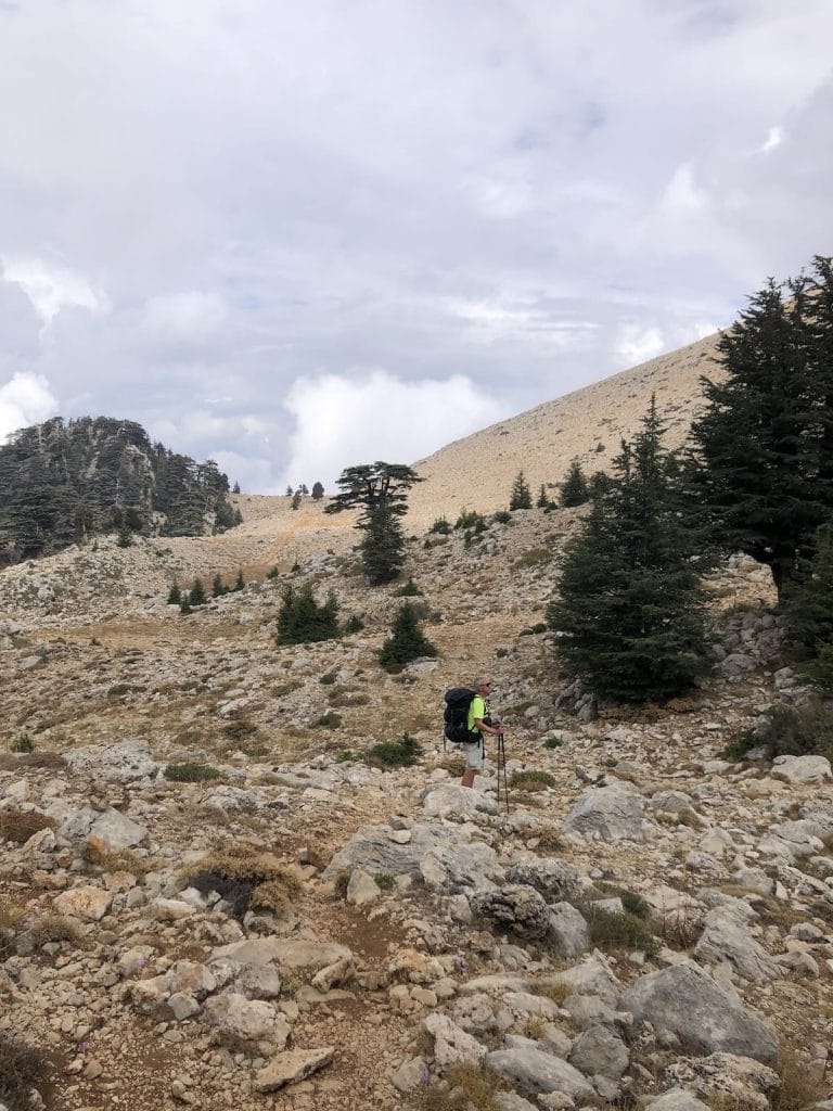 Rocky, rugged hillside near highpoint of Tahtalı Dağı