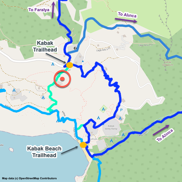 Annotated map of Shiva Camp in Kabak