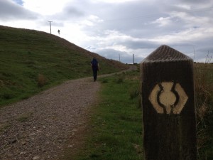 Trail marker on the West Highland Way